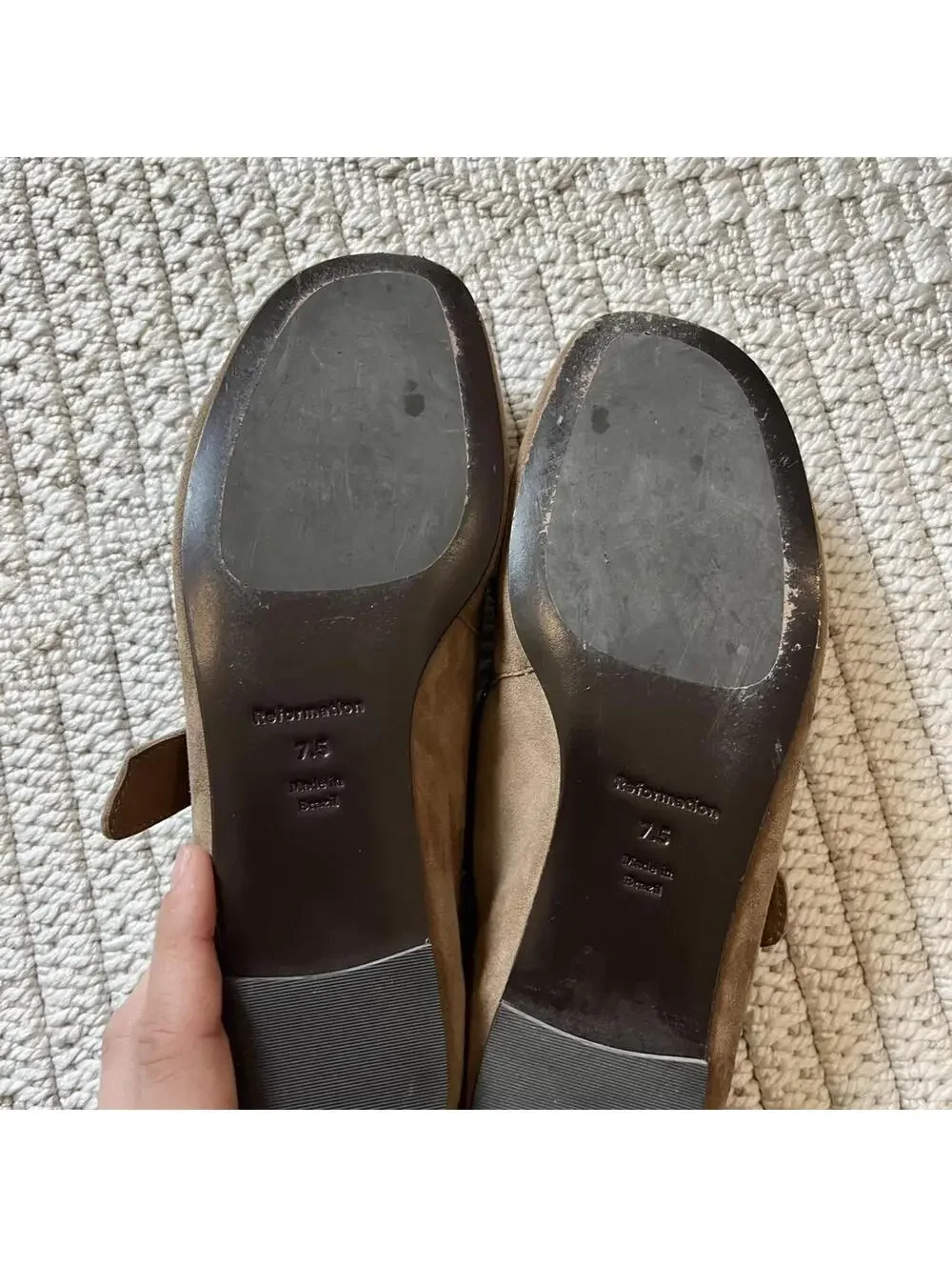 Reformation Bethany Ballet Flats in Farro Suede Studs - Picture 9 of 9